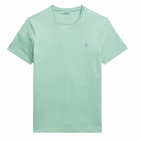 Instant Hot Deal Clearance Event Alert Polo Ralph Lauren Custom Slim Crewneck T-Shirt Celadon