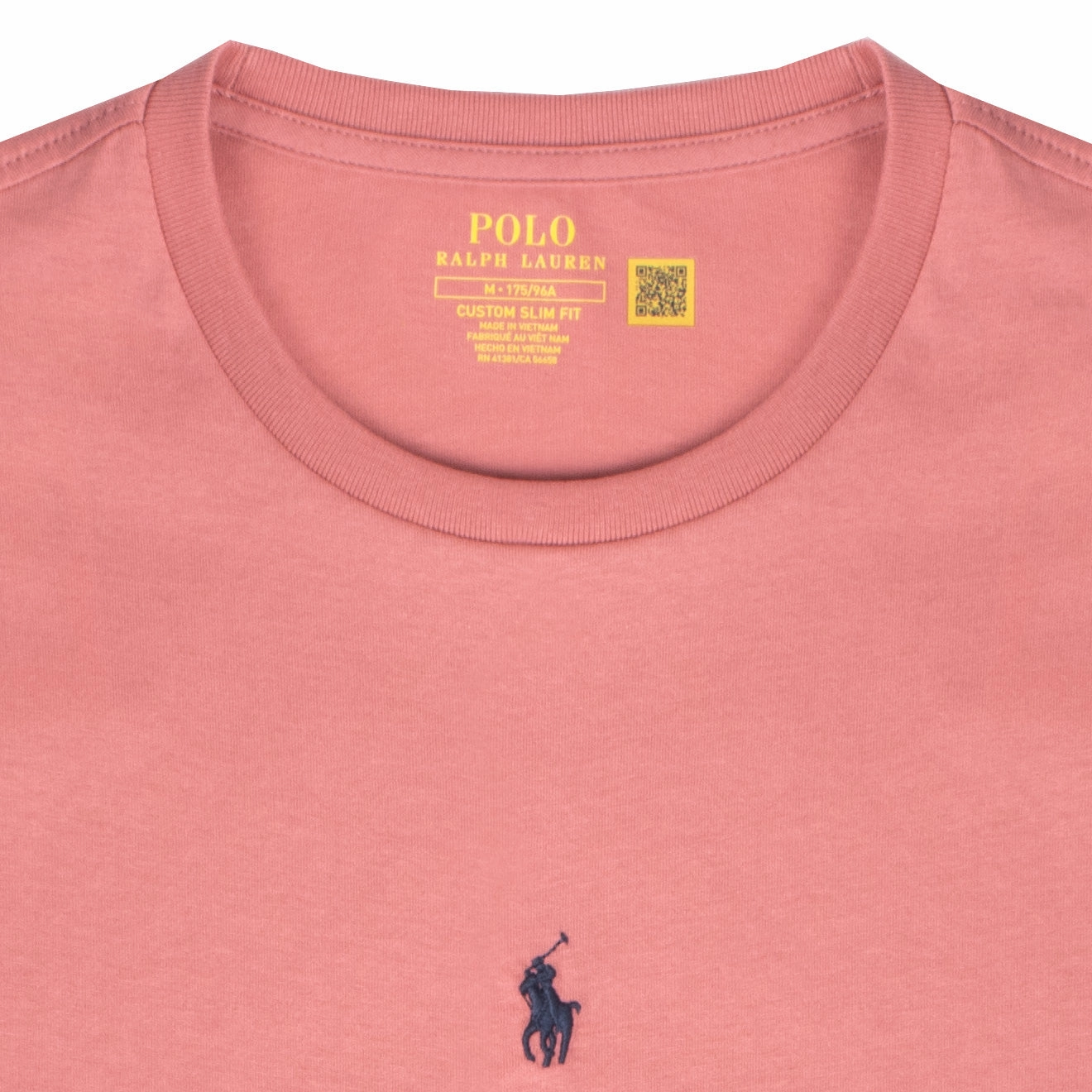 Polo Ralph Lauren Custom Slim Fit Centre Logo T-Shirt Desert Rose Clearance Steal Today Big Savings Today