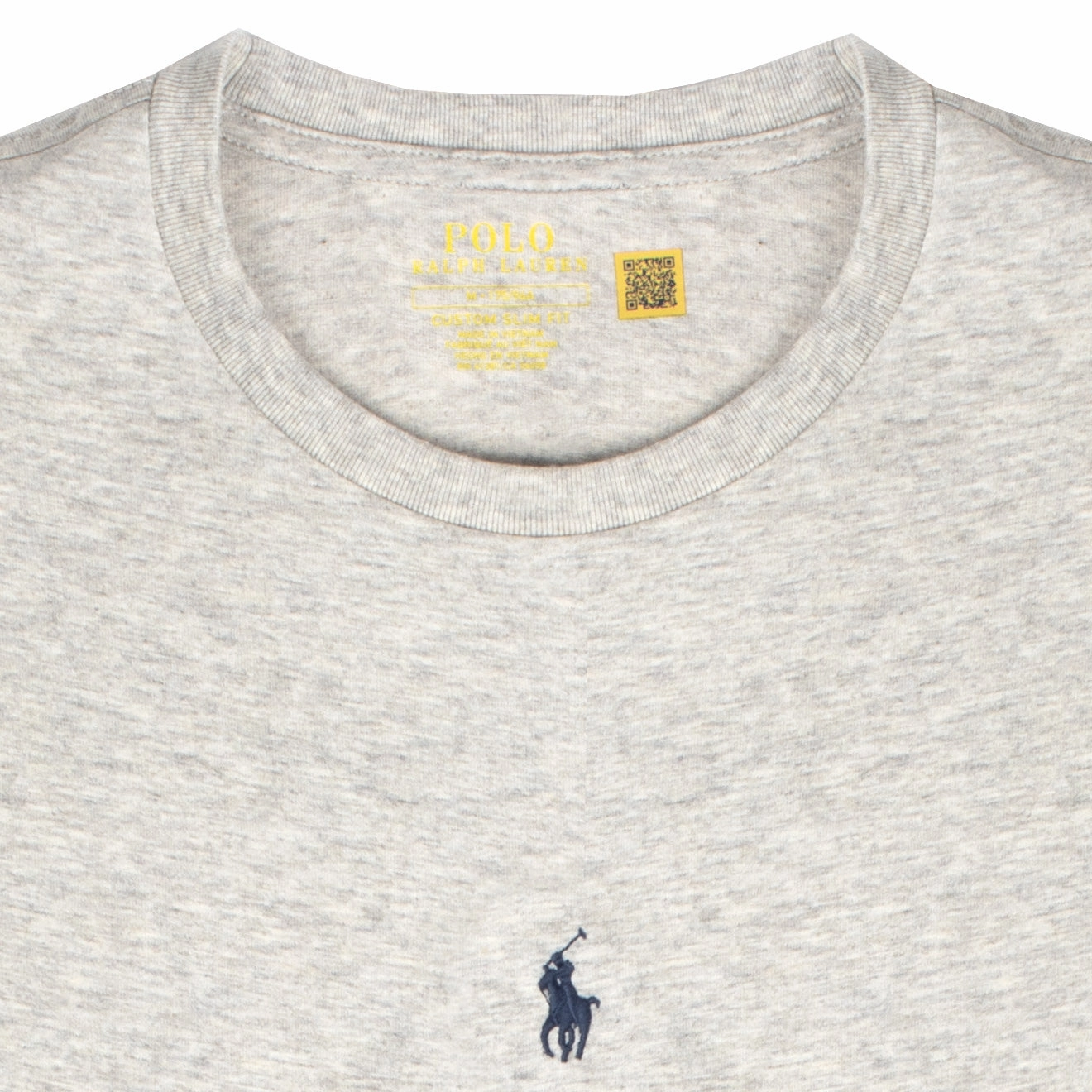 Polo Ralph Lauren Custom Slim Fit Centre Logo T-Shirt Grey Heather New Arrival Discount Special Occasion Discount