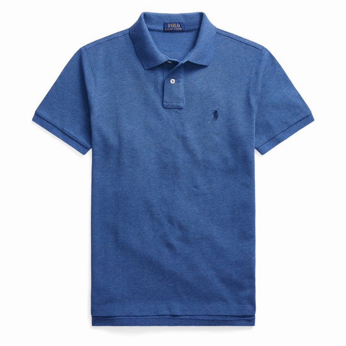 Polo Ralph Lauren Custom Slim Fit Classic Polo Royal Blue Heather Trending Hot Deal Limited Time Hot Deal
