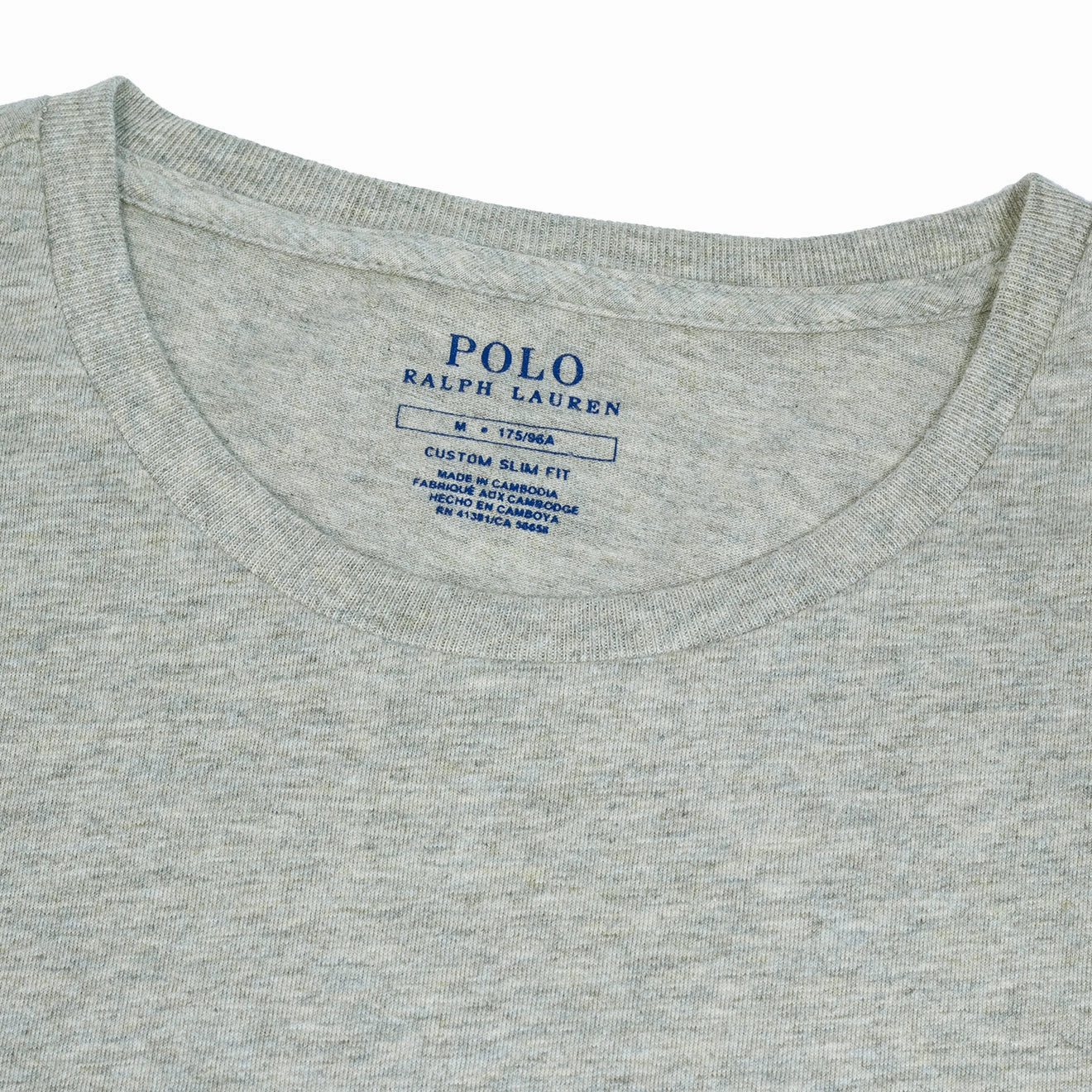 Polo Ralph Lauren Custom Slim Fit Cotton T-Shirt Grey Grab Your Deal Today