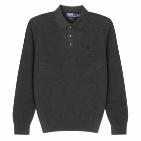 Weekend Flash Offer Last Chance Offer Polo Ralph Lauren Custom Slim Fit Mesh L/S Polo Windsor Heather