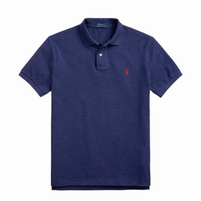 Polo Ralph Lauren Custom Slim Fit Mesh Polo Shirt Spring Navy Heather Special Surprise Sale Price Drop Frenzy