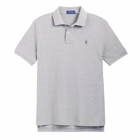 Today Only Discount Alert Best Price Today Polo Ralph Lauren Custom Slim Fit Mesh Polo Shirt Steel Heather