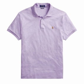 Polo Ralph Lauren Custom Slim Fit Polo Shirt Pastel Purple Heather Special Occasion Discount Dont Wait Save