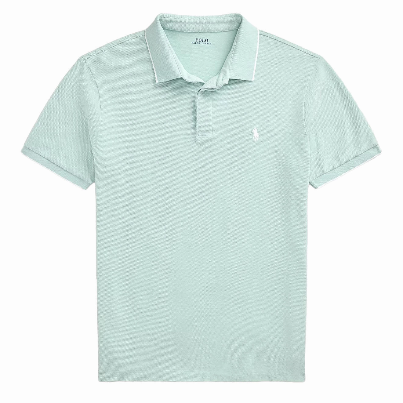 Limited Stock Hot Deal Polo Ralph Lauren Custom Slim Fit Stretch Oxford Mesh Polo Celadon/White