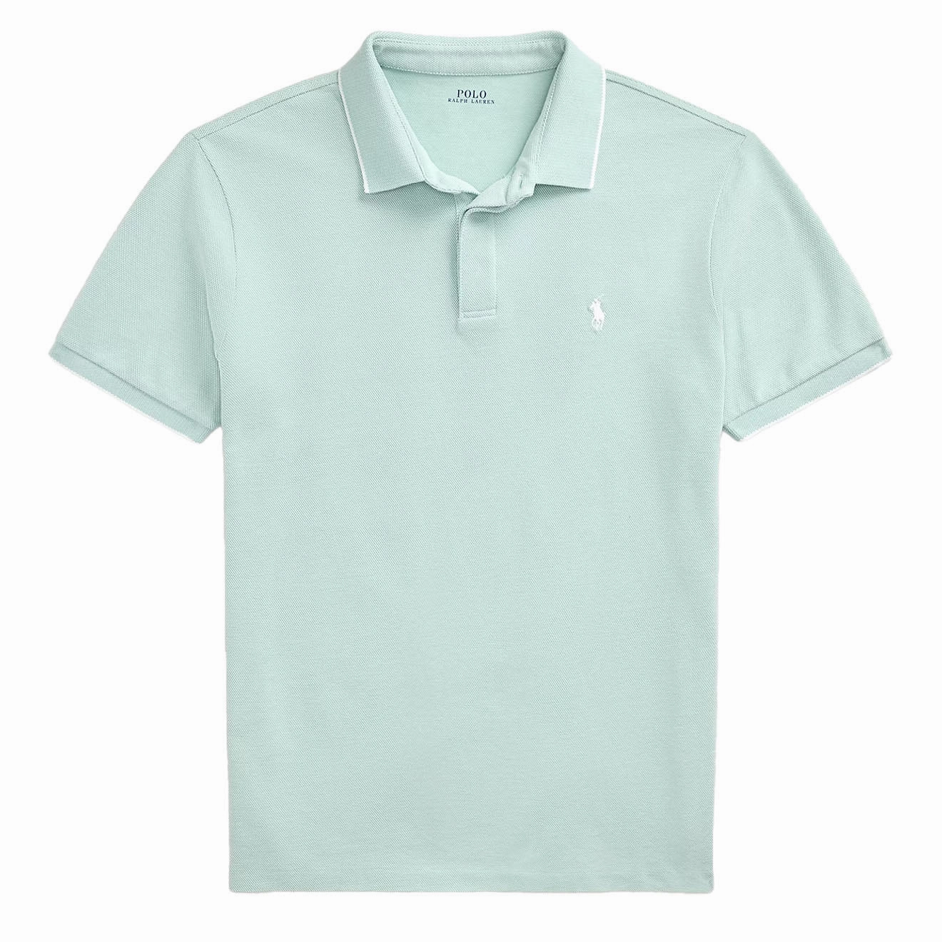 Dont Miss This Offer Dont Wait Save Polo Ralph Lauren Custom Slim Fit Stretch Oxford Mesh Polo Celadon/White