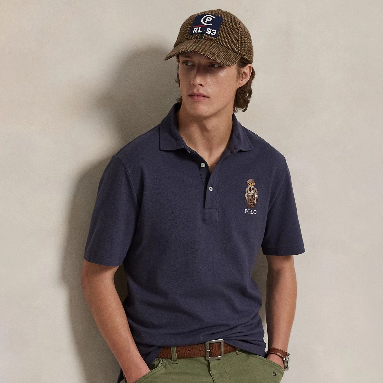 Clearance Sale Now Polo Ralph Lauren Custom Slim Polo Bear Mesh Polo Shirt Faded Blue Heritage Bear