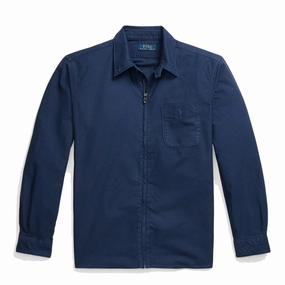 Hot Pick Online Exclusive Hot Pick Polo Ralph Lauren Garment-Dyed Oxford Overshirt Spring Navy