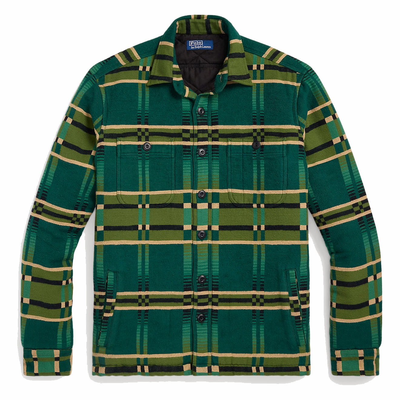 Polo Ralph Lauren Geometric Jacquard Overshirt Olive Shop Smart Deals