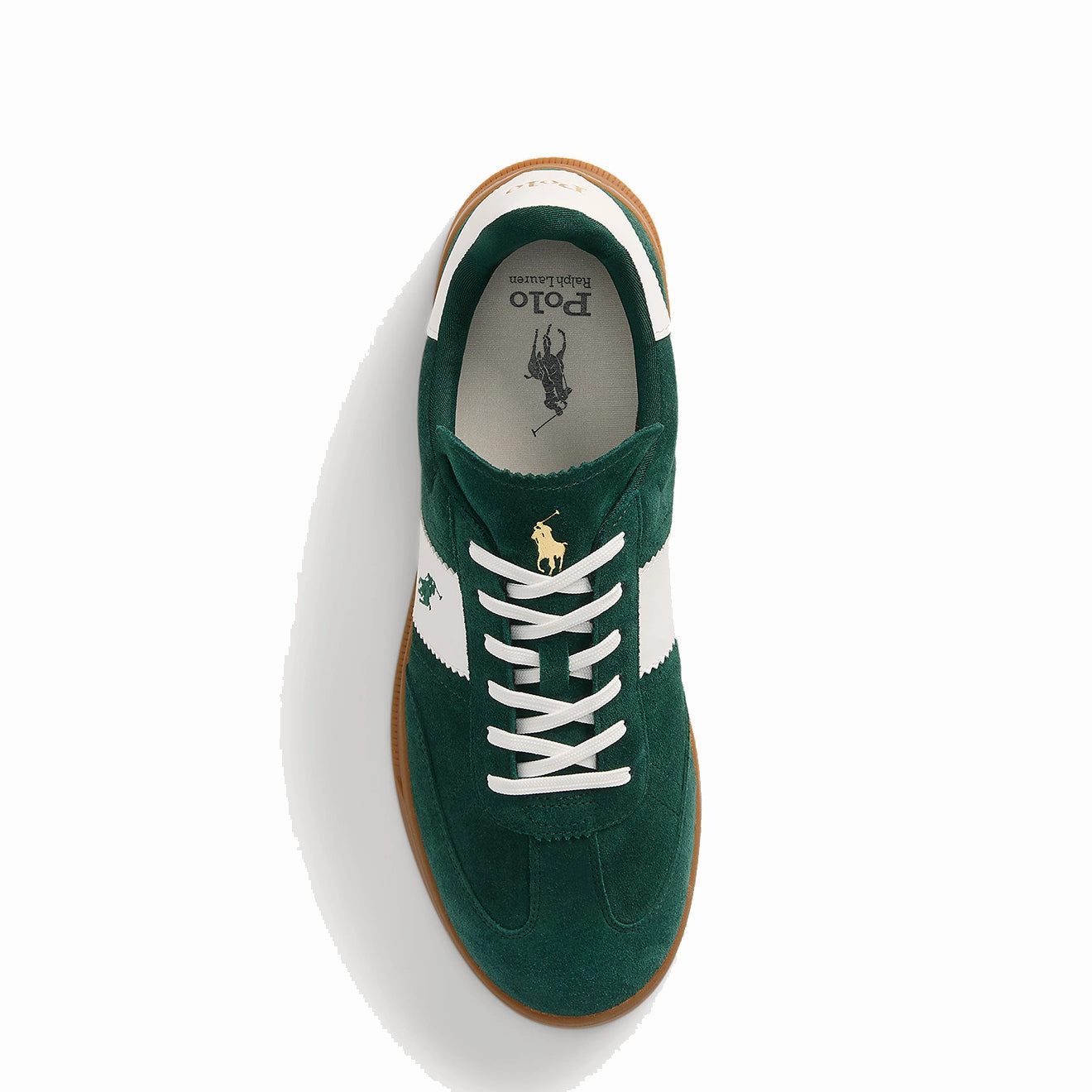 Mega Sale Now Sweet Deal Inside Polo Ralph Lauren Heritage Aera Suede Trainer Forest / Off White