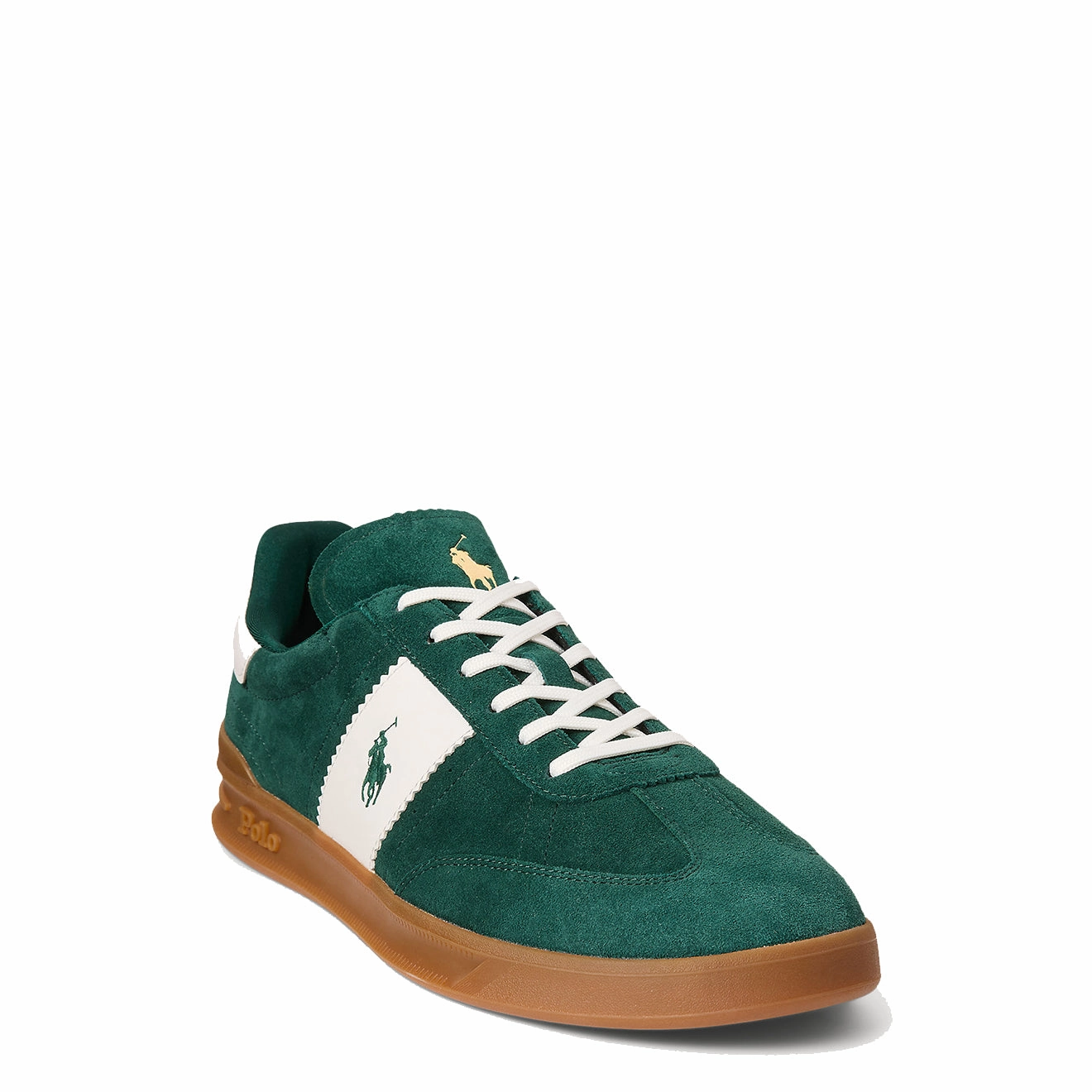 Limited Offer Alert Polo Ralph Lauren Heritage Aera Suede Trainer Forest / Off White
