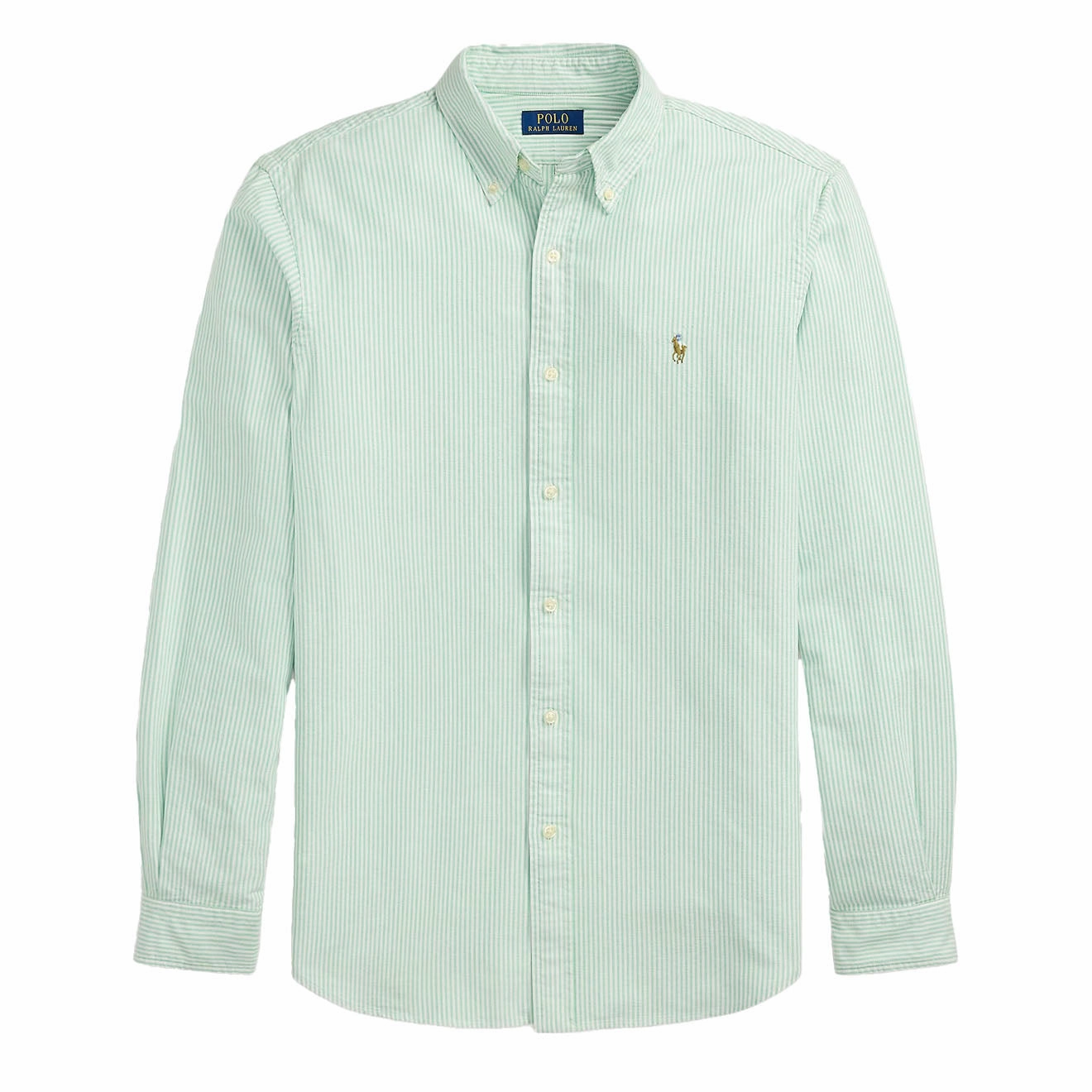 Polo Ralph Lauren Long Sleeve Sport Shirt Custom F Summer Emerald / White Mega Online Discount Shop Now Save