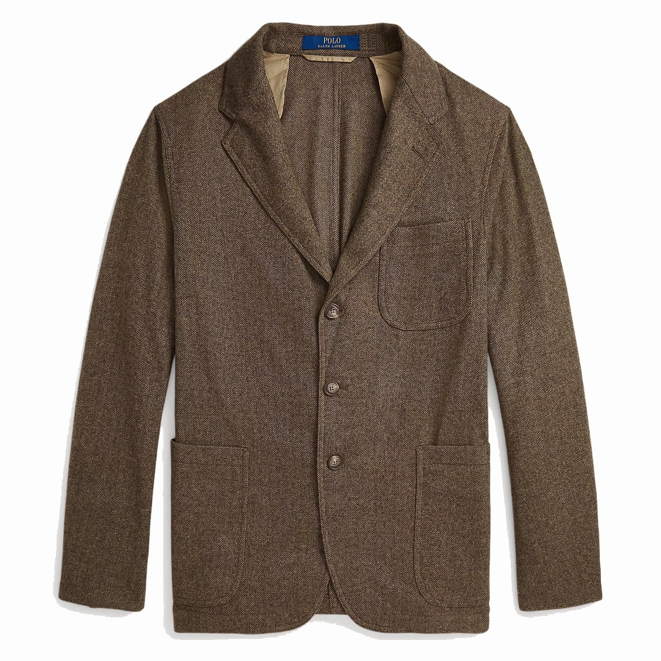 Polo Ralph Lauren Modern Herringbone Blazer Brown/Tan Trending Savings Now