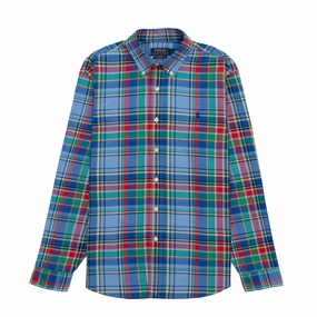 Polo Ralph Lauren Oxford Check Shirt Blue / Red Multi Shop the Savings