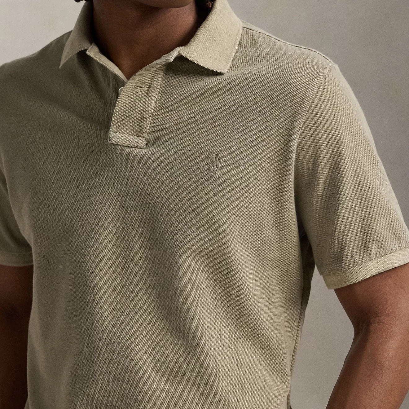 Polo Ralph Lauren Short Sleeve Polo Shirt Custom Slim Olive Big Savings Event