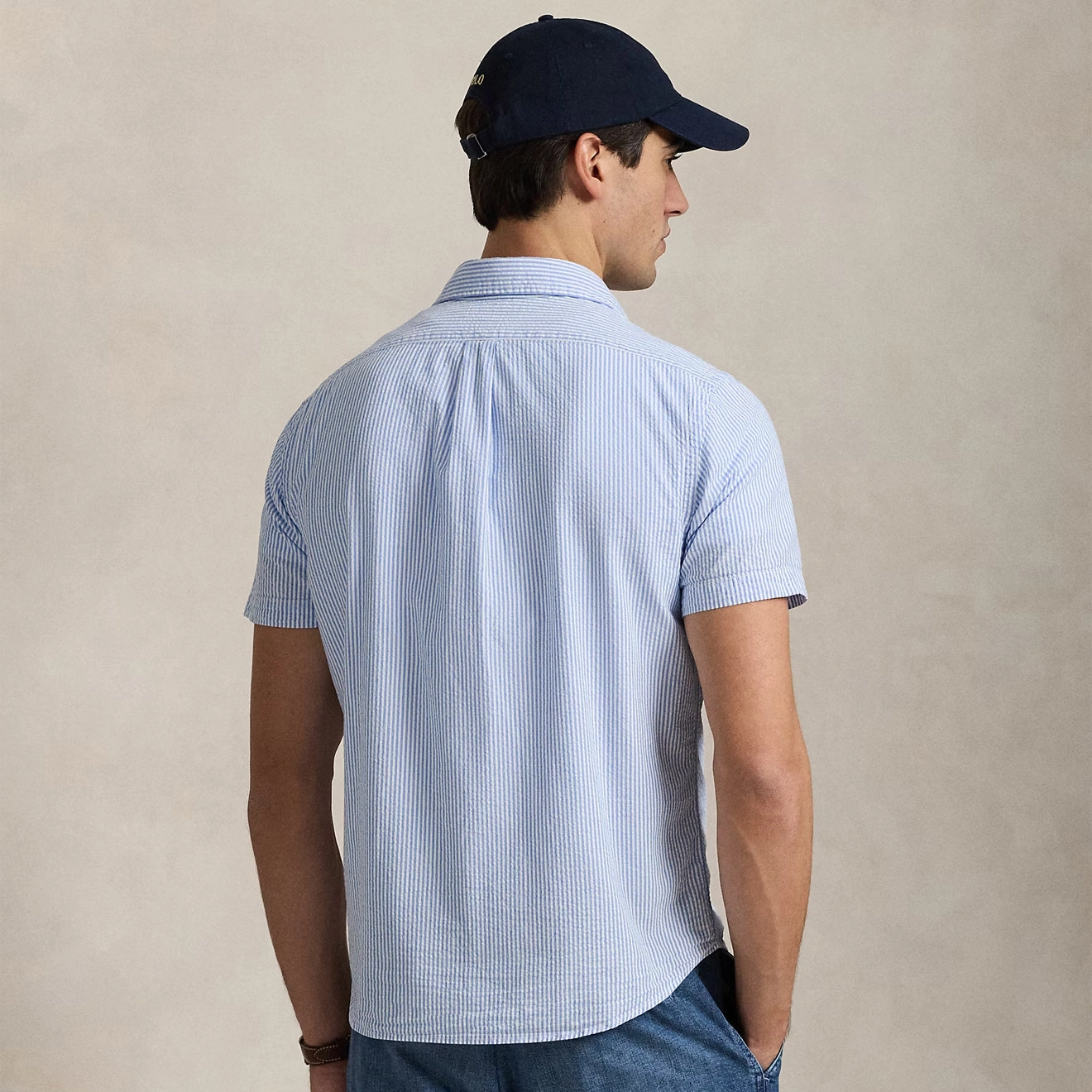 Polo Ralph Lauren Short Sleeve Sport Shirt Custom Blue / White Todays Mega Savings