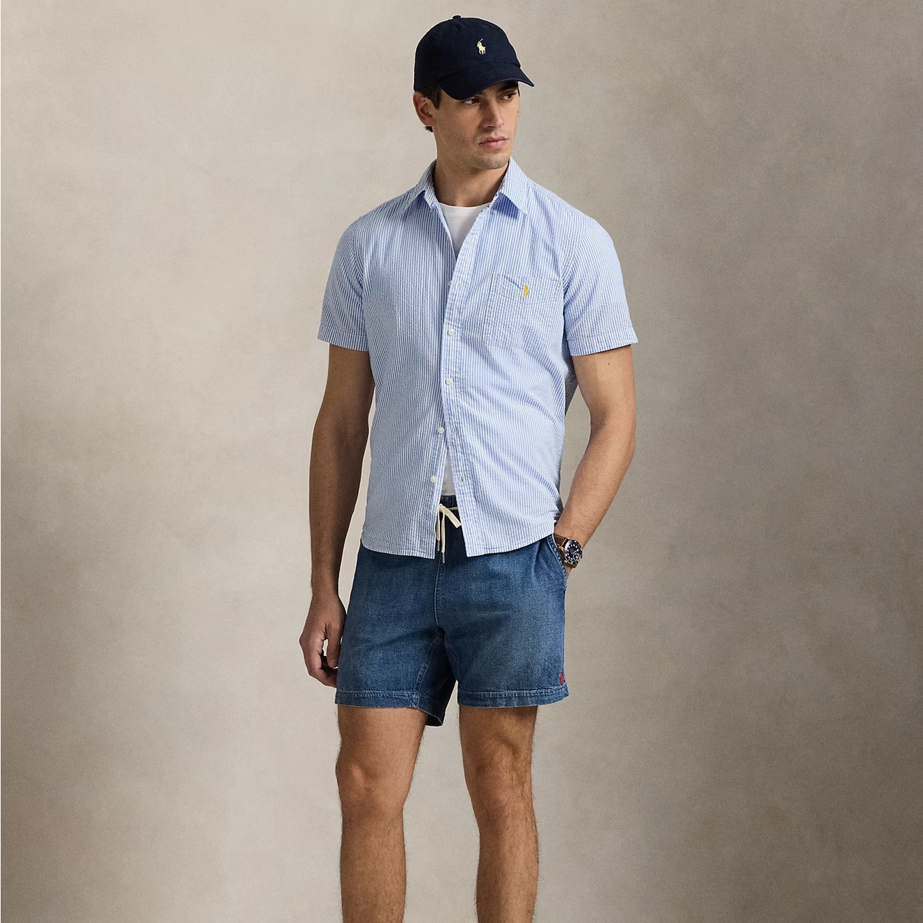 Limited Offer Alert Clearance Alert Now Polo Ralph Lauren Short Sleeve Sport Shirt Custom Blue / White