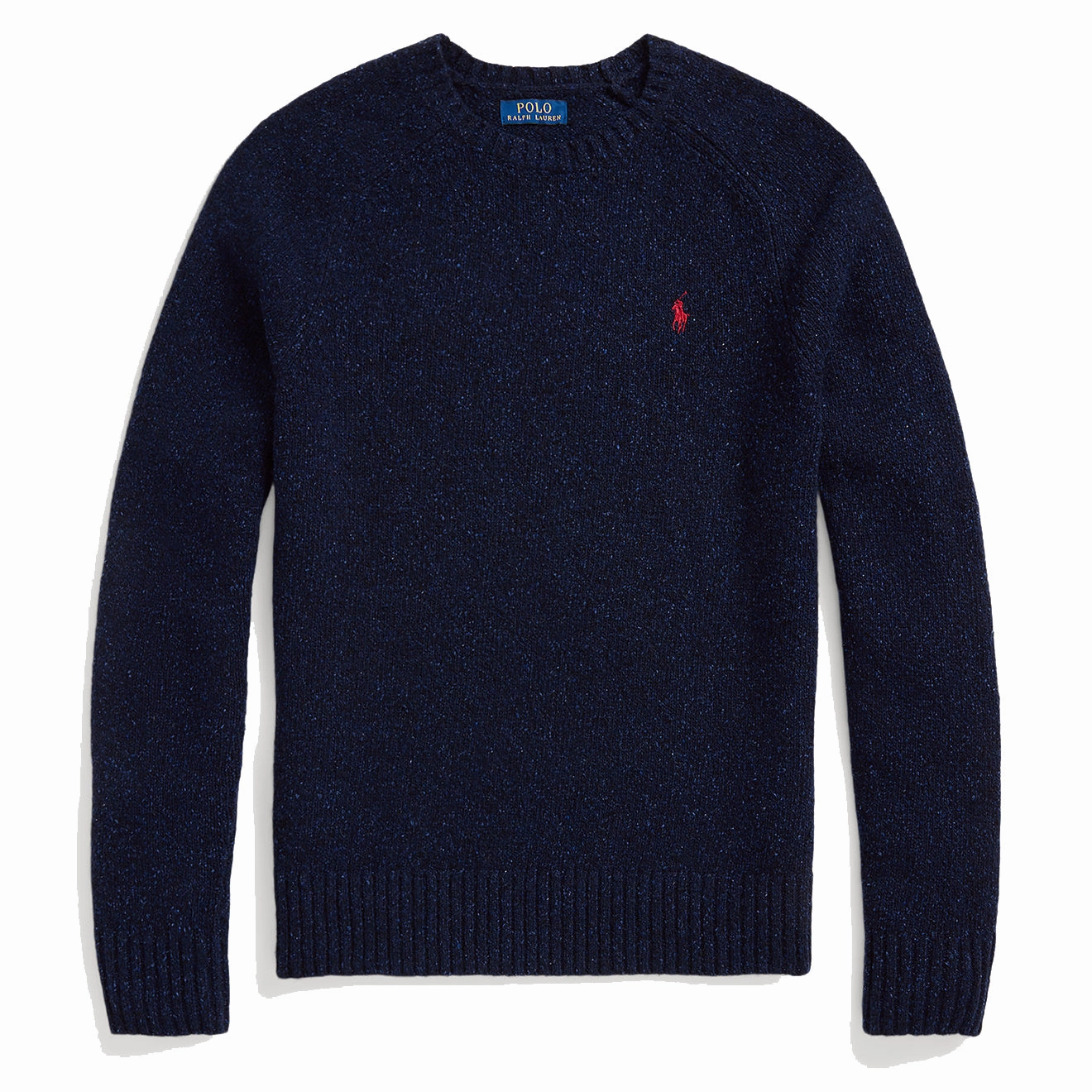 Daily Special Offer Price Drop Frenzy Polo Ralph Lauren Speckled Wool Blend Crew Neck Jumper Ancient Navy Donegal