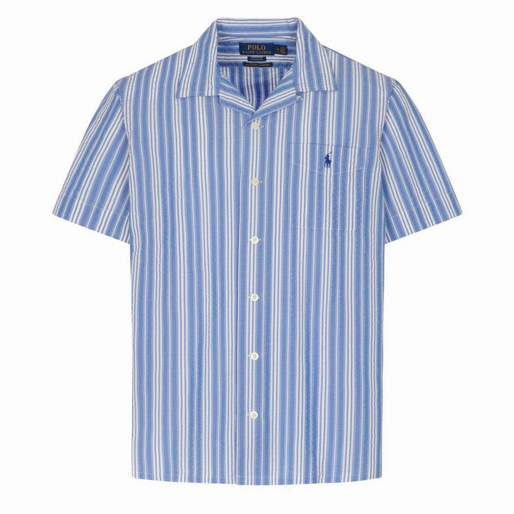 Todays Best Deal Shop Smart Save Polo Ralph Lauren Stripe Camp Shirt Blue / White