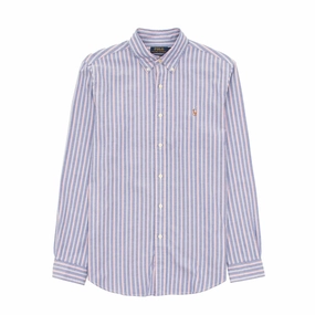Polo Ralph Lauren Striped Oxford Shirt Blue Pink Multi Shop Today Save