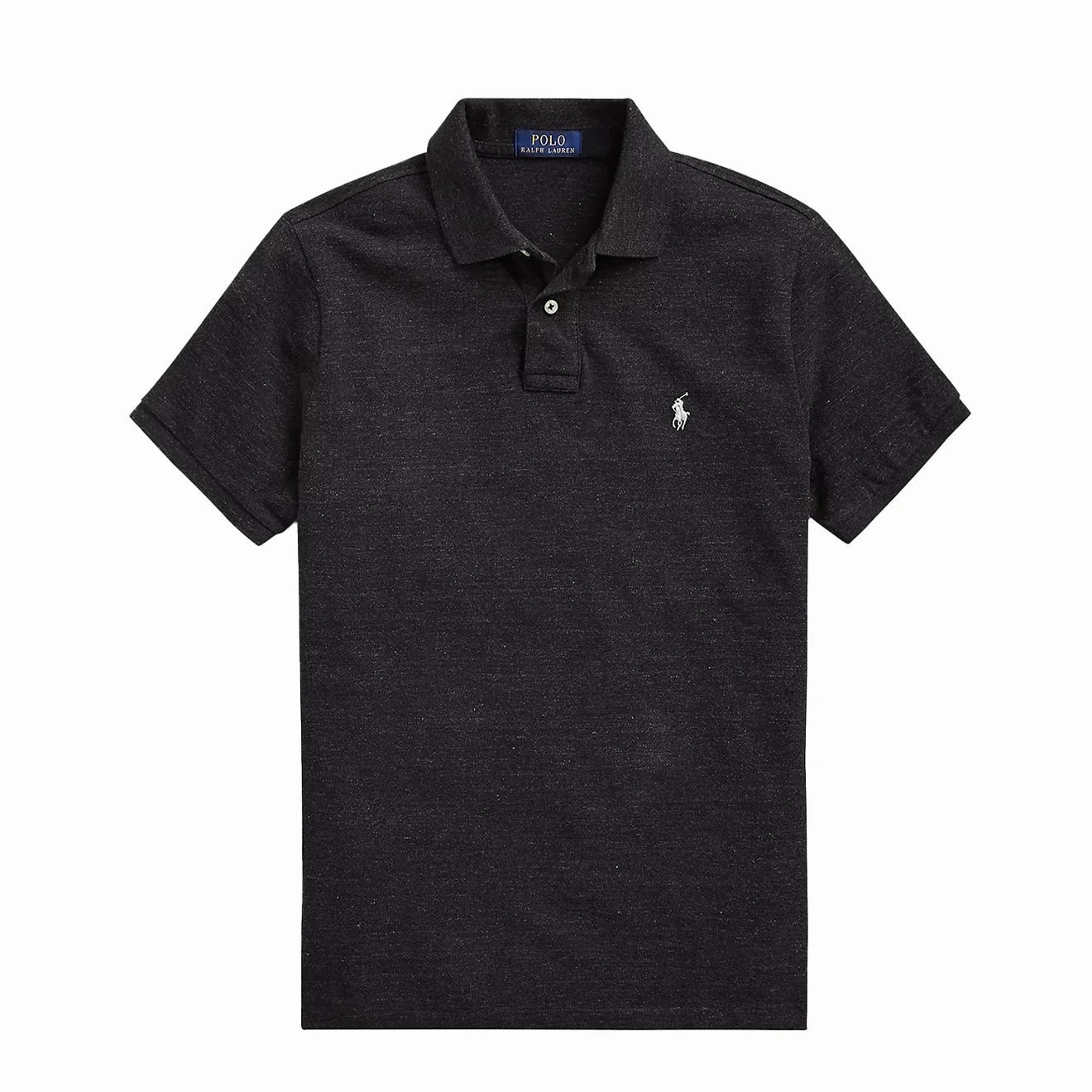 Biggest Savings Now New Arrival Discount Polo Ralph Lauren The Iconic Mesh Polo Shirt Black Marl Heather