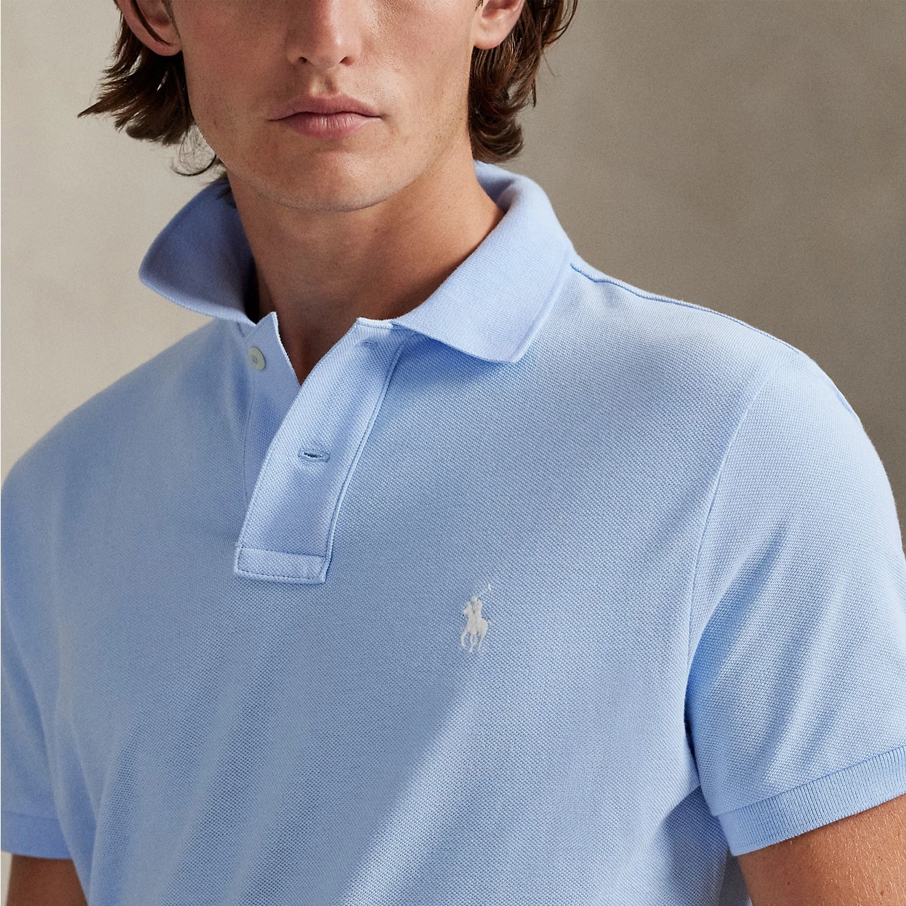 Polo Ralph Lauren The Iconic Mesh Polo Shirt Office Blue Hot Offer Inside