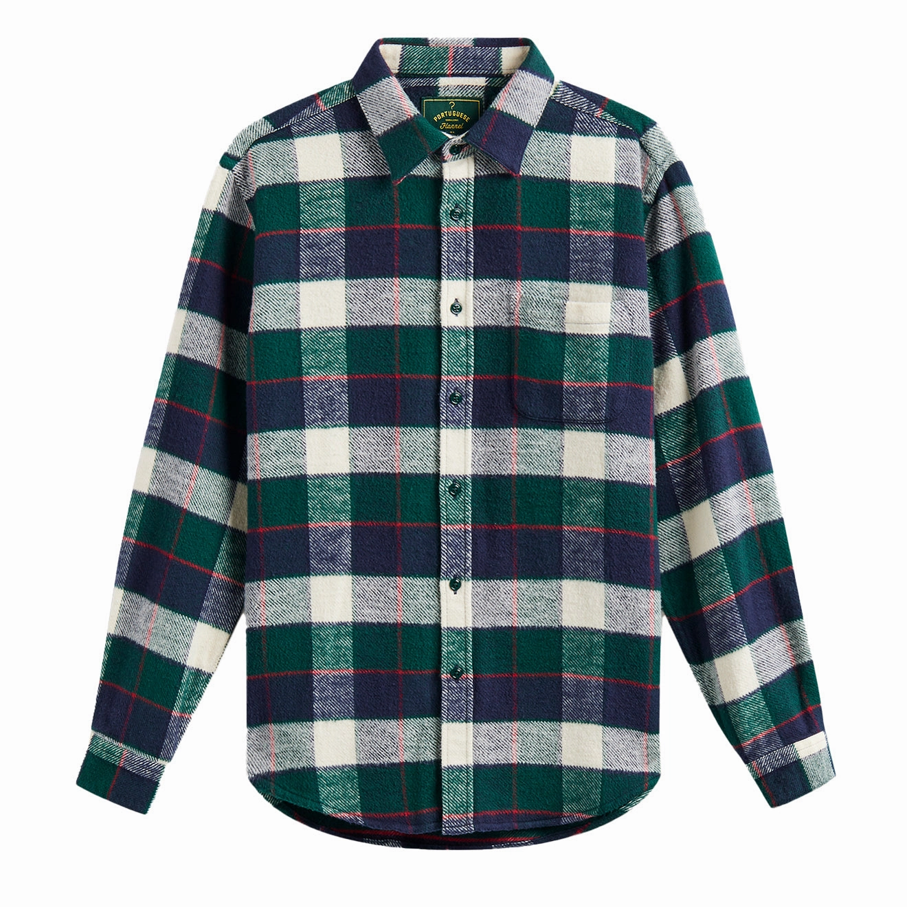 Mega Online Discount Portuguese Flannel Bottle Shirt Green / Blue