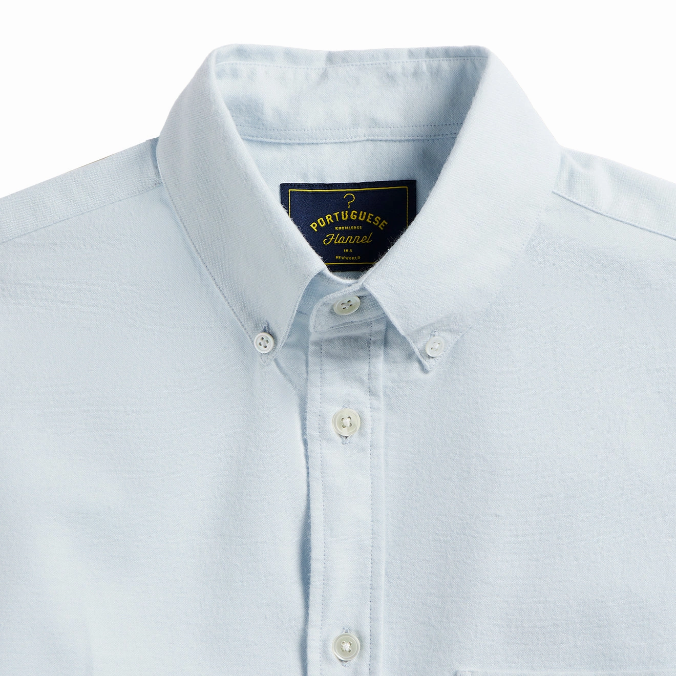 Big Price Drop Grab Your Hot Pick Portuguese Flannel Brushed Oxford Shirt Light Blue