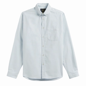 Portuguese Flannel Brushed Oxford Shirt Light Blue Special Savings Today
