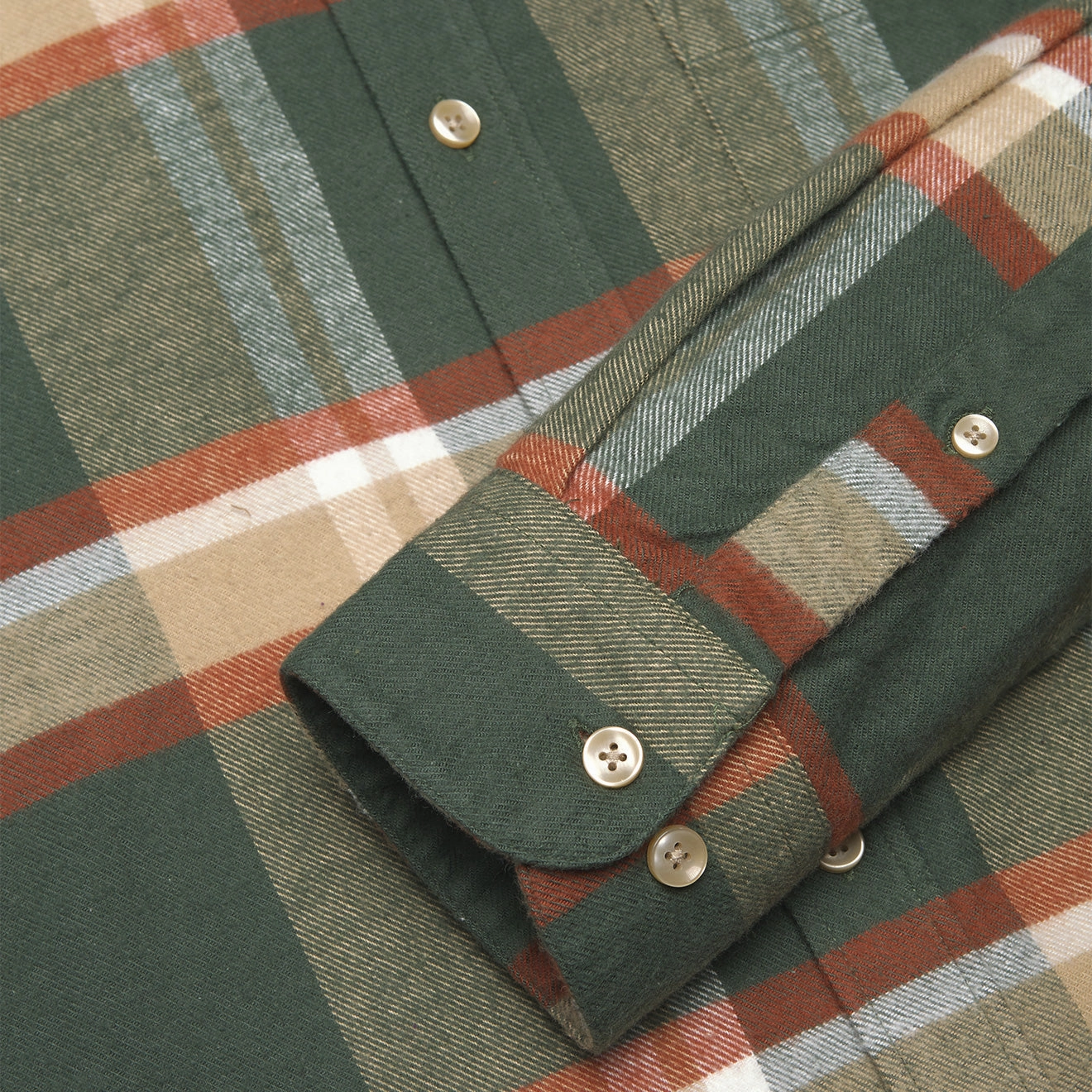 Portuguese Flannel Farm Shirt Green / Orange MustHave Items Shop Save Big