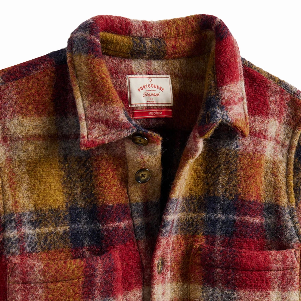 Portuguese Flannel Parker Overshirt Bordeaux Special Deal Frenzy Mega Hot Offer