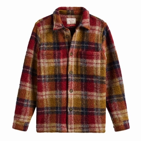 Portuguese Flannel Parker Overshirt Bordeaux Shop Now Save