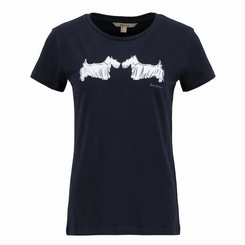 Barbour Highlands Ladies T-Shirt - Navy Todays Hot Savings
