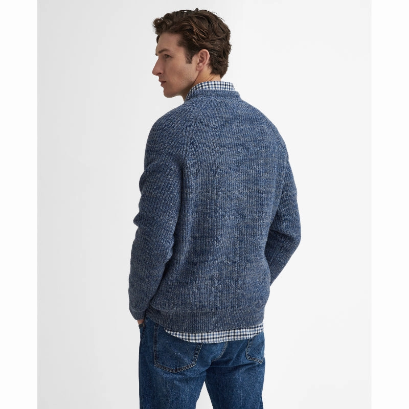 Barbour Horseford Lambswool Crew Neck Mens Jumper - River Blue Clearance Event Alert Sale Ending Soon