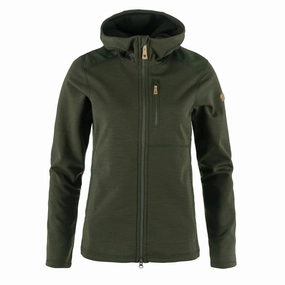 Fjallraven Womens Keb Fleece Hoodie Deep Forest Exclusive Savings Event