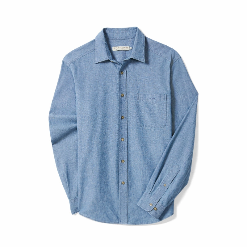 Limited Stock Offer Special Savings Today R.M.Williams Classic Mens Shirt - Indigo
