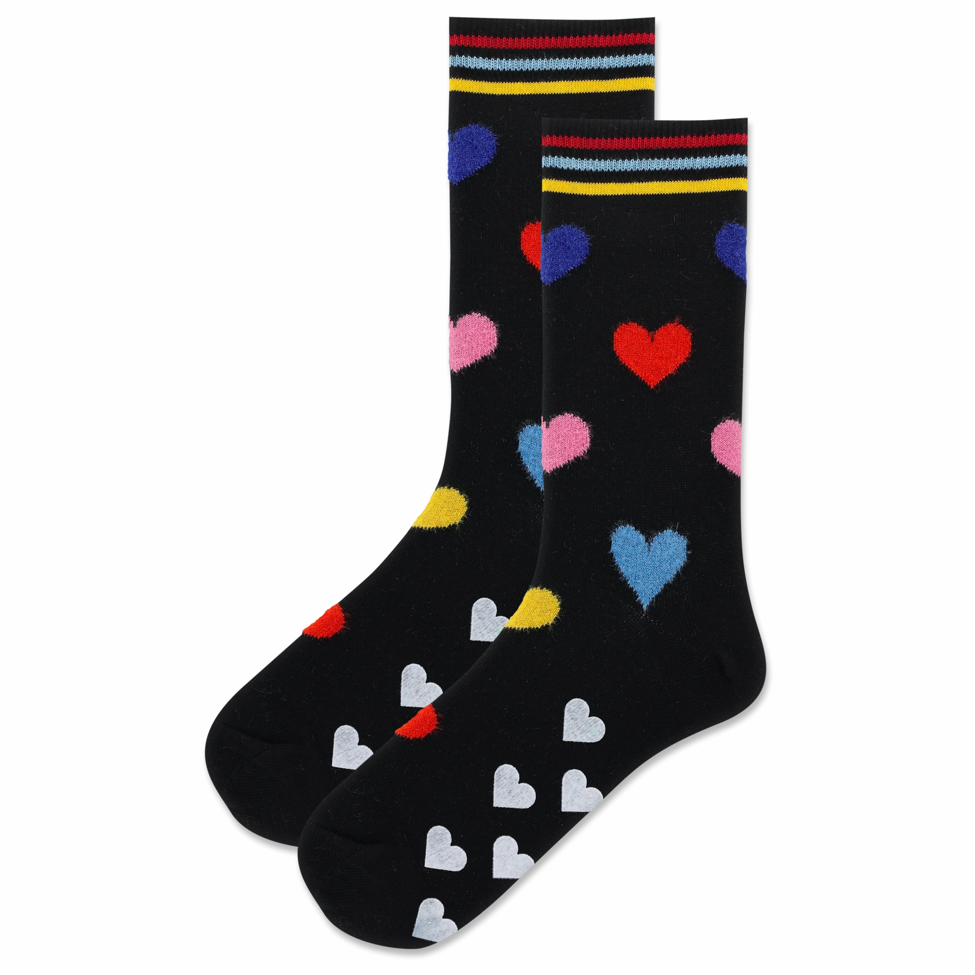 Women'S Fuzzy Hearts Non-Skid Crew Sock Gift Sale Event Dont Miss Hot Deals