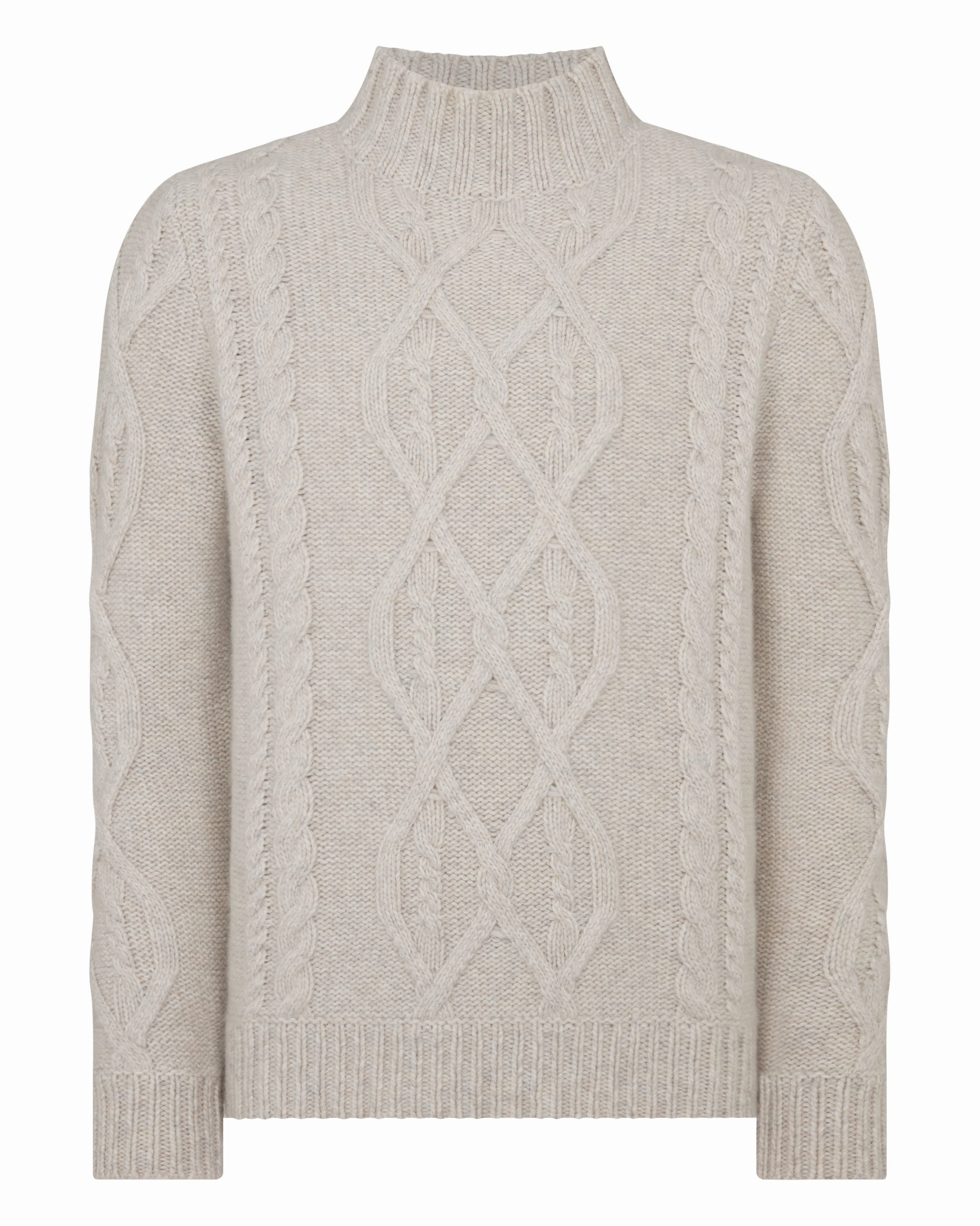 Grab Save Today Save Big Today Men'S Hero Cable Cashmere Jumper Ash Grey Marl