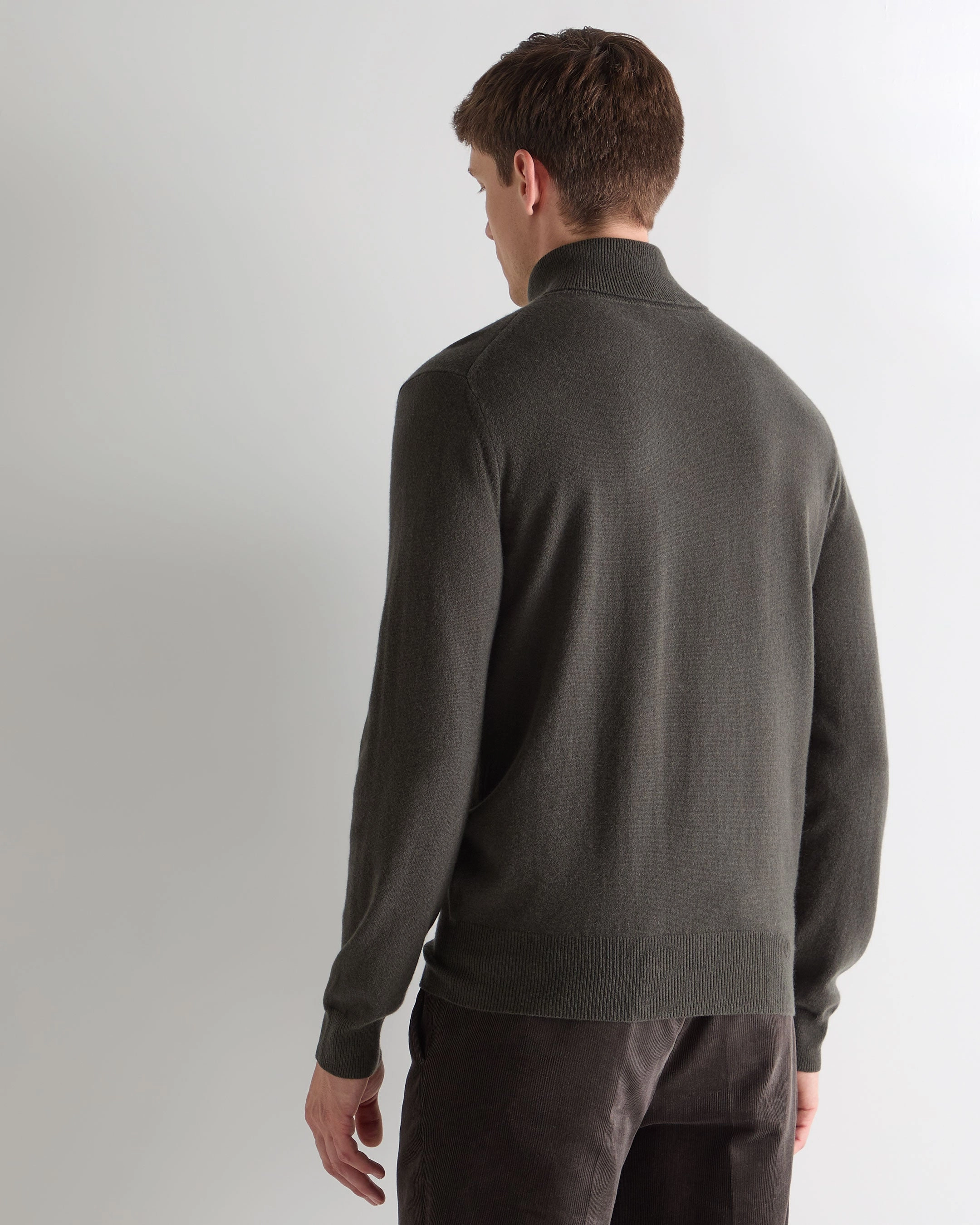 Trending Deals Today Big Sale Today Men'S Trafalgar Roll Neck Cashmere Jumper Arabica Khaki Green