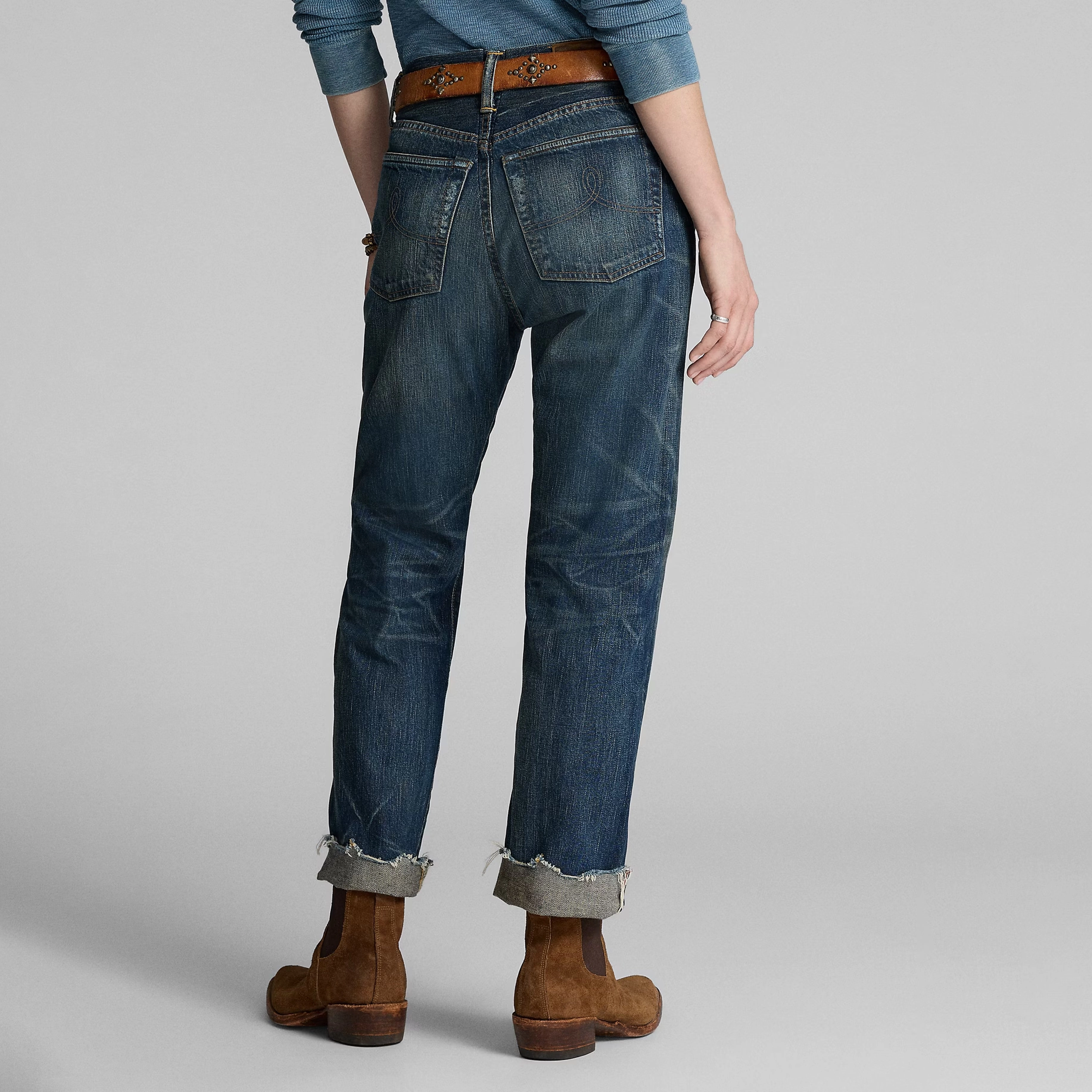 Rrl By Ralph Lauren Womens Boy Fit Straight Jeans Danni Wash Exclusive Hot Pick Sweet Deal Inside