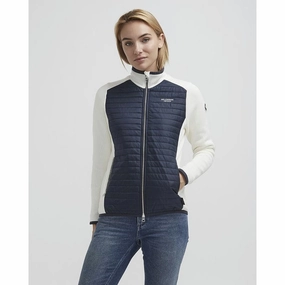 Holebrook Mimmi Windproof Ladies Full Zip Jacket - Off White/Navy Shop the Best Deals