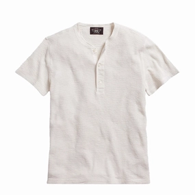 Rrl By Ralph Lauren S/S Henley Short Sleeve Knit Paper White Perfect Gift Offer Hot Offer Ending Soon