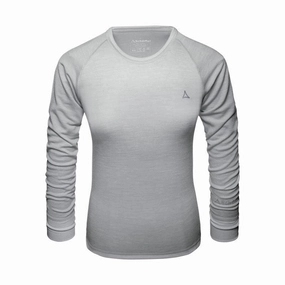 Special Deal Frenzy MustShop Sale Schoffel Technical Crew Neck Ladies Merino Mix Base Layer - Opal Grey