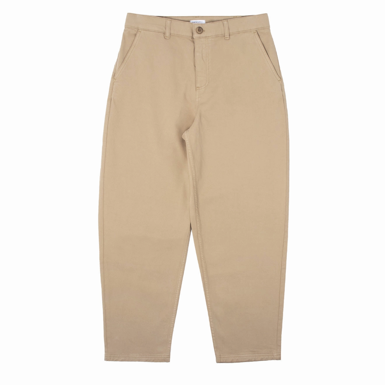 Hot Offer Inside Sunspel Womens Cotton Tapered Trousers Stone