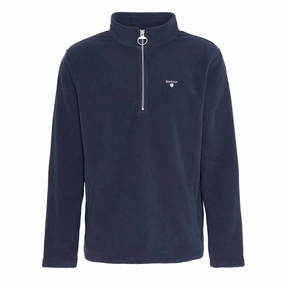 Barbour Essentials Half Zip Fleece Navy Hot Pick Deal