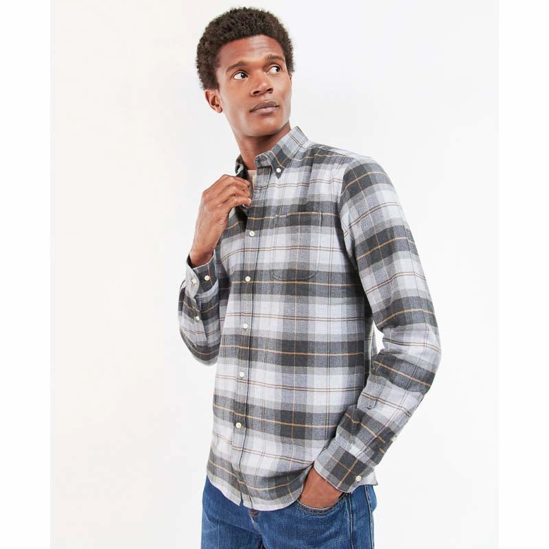 Clearance Alert Now Todays Hot Savings Barbour Kyeloch Tailored Mens Shirt - Greystone