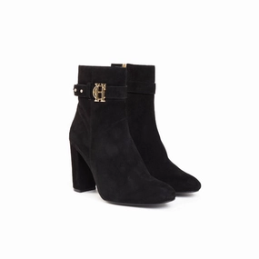 Holland Cooper Mayfair Suede Ladies Ankle Boots - Black Hot Picks Today