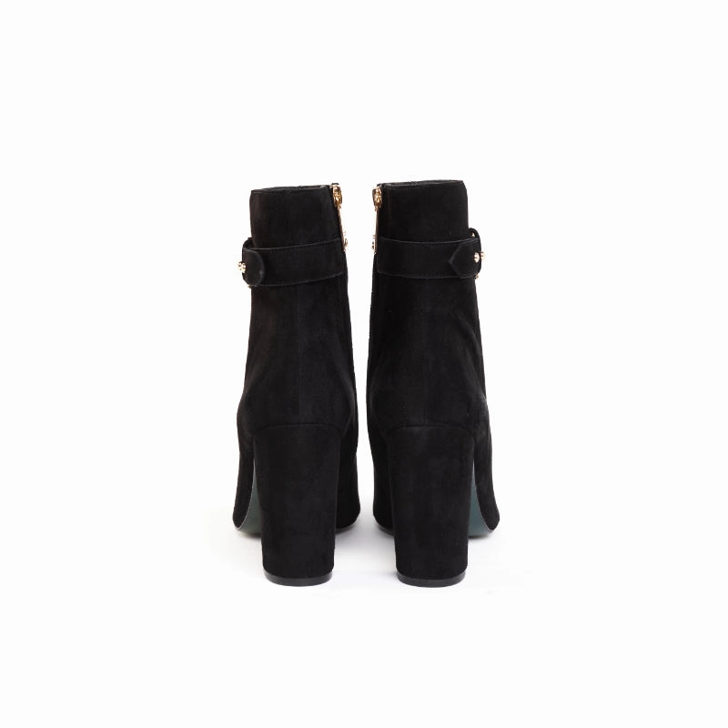 Holland Cooper Mayfair Suede Ladies Ankle Boots - Black Todays Hot Pick