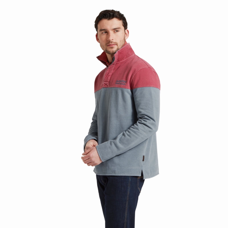 Last Chance Offer Exclusive Deal Inside Schoffel Helford Heritage Mens Sweatshirt - Slate Red/Dark Pigeon Blue
